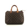 Louis Vuitton Speedy 30 handbag in brown monogram canvas and natural leather - 360 thumbnail
