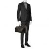 Louis Vuitton Keepall 50 cm travel bag in black epi leather - Detail D1 thumbnail