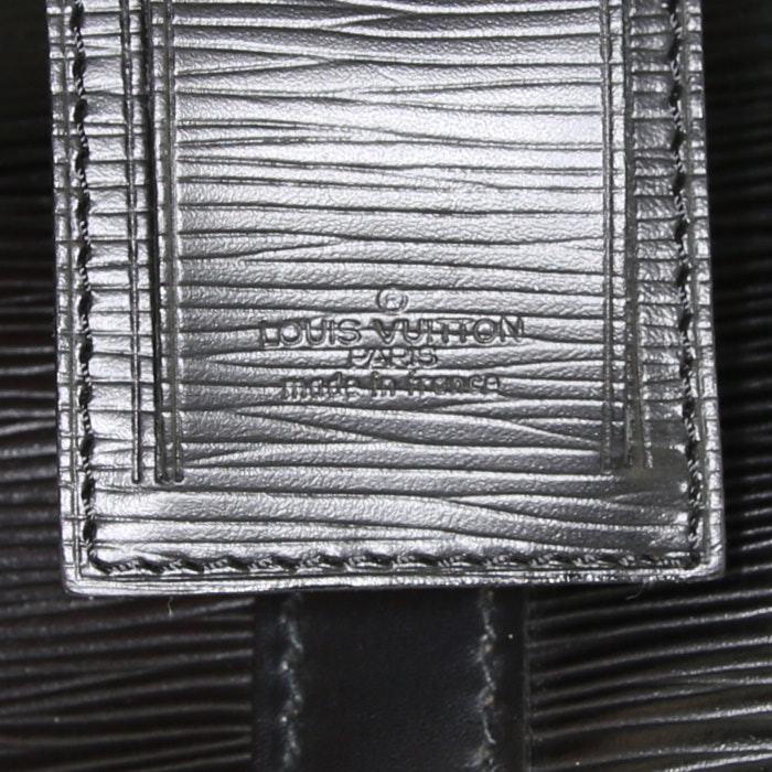 Louis Vuitton Keepall 50 cm travel bag in black epi leather - Detail D3