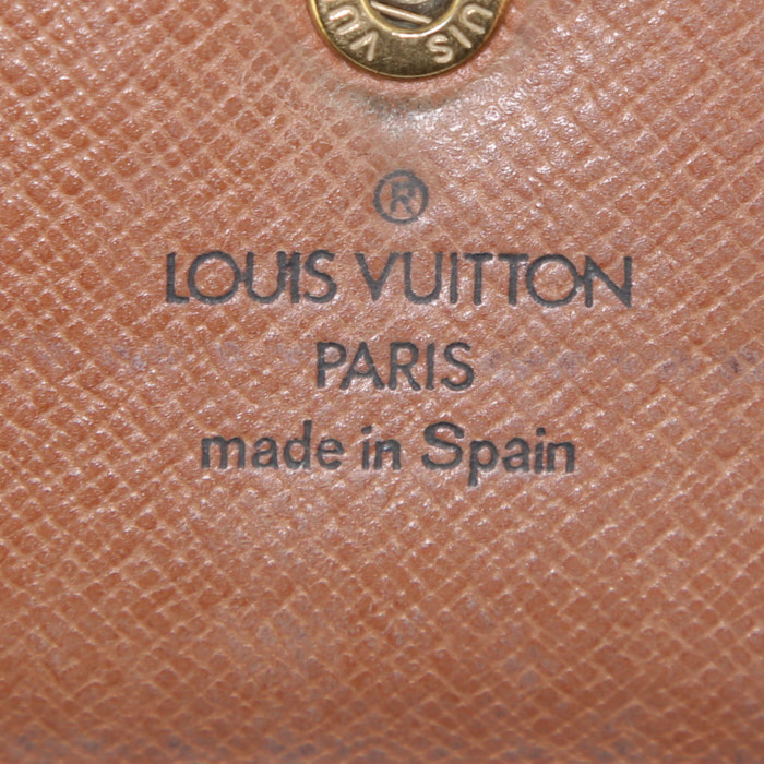 Portafogli Louis Vuitton Sarah in tela monogram marrone - Detail D3