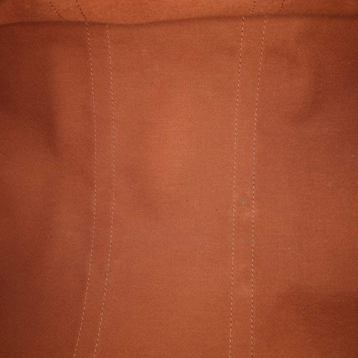 Louis Vuitton Keepall 50 cm travel bag in brown monogram canvas and natural leather - Detail D2