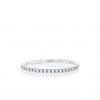 Fede nuziale Tiffany & Co in oro bianco e diamanti - 360 thumbnail