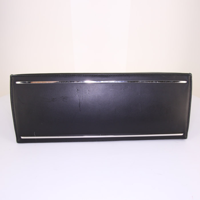 Balenciaga Dix Cartable Zip handbag in black leather - Detail D5