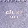 Bolso de mano Celine Trapeze en cuero negro y beige y ante azul - Detail D4 thumbnail