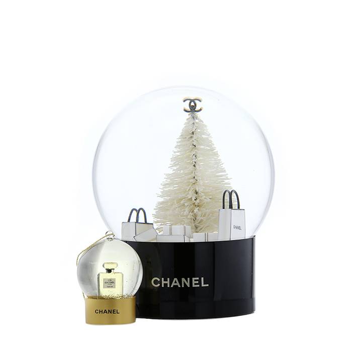 Chanel snow globe in transparent plexiglas and black plexiglas