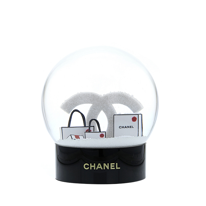 Boule à neige Chanel en plexiglas transparent et plexiglas noir - Detail D1