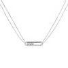Messika Move necklace in white gold and diamonds - 00pp thumbnail