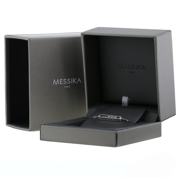 Collier Messika Move en or blanc et diamants - Detail D2