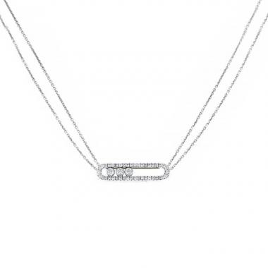Collar Messika Move en oro blanco y diamantes