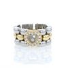 Anello Chopard Happy Diamonds in oro giallo,  acciaio e diamanti - Detail D3 thumbnail