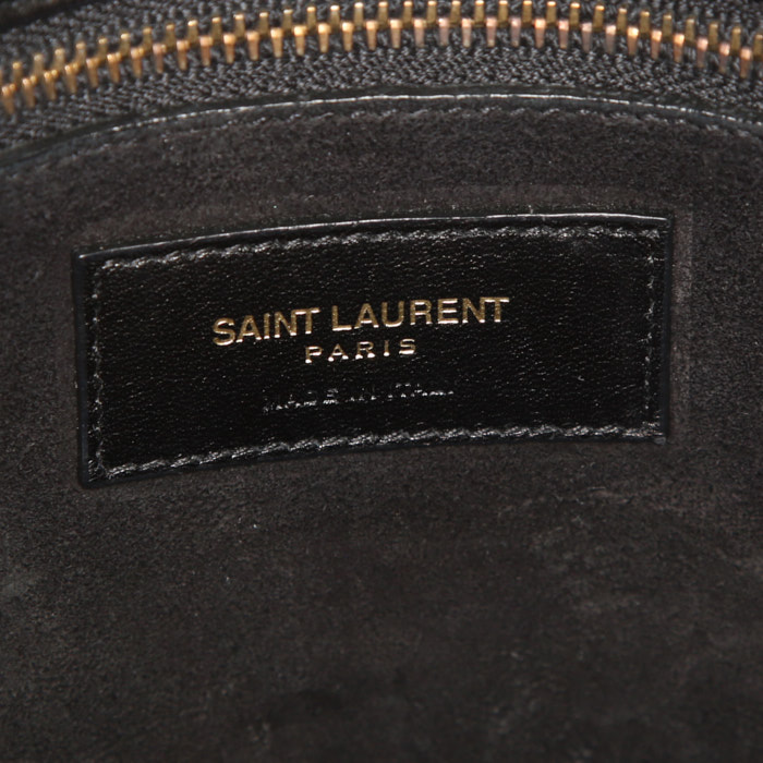 Saint Laurent Sac de jour handbag in black leather - Detail D4