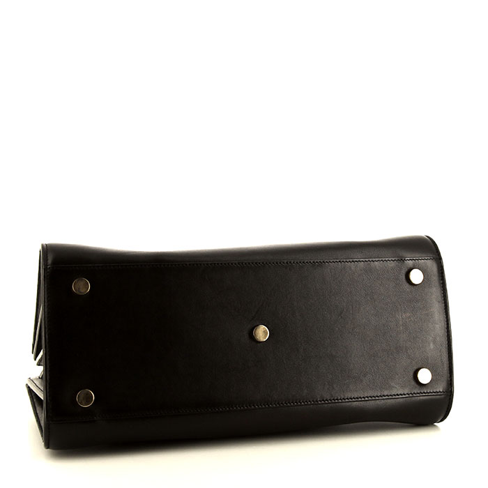Saint Laurent Sac de jour handbag in black leather - Detail D5
