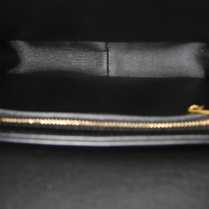 Borsa a tracolla Celine Triomphe Teen in pelle nera - Detail D2