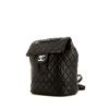 Mochila Chanel en cuero acolchado negro - 00pp thumbnail