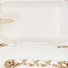 Chanel Vanity shoulder bag in white quilted leather - Detail D2 thumbnail