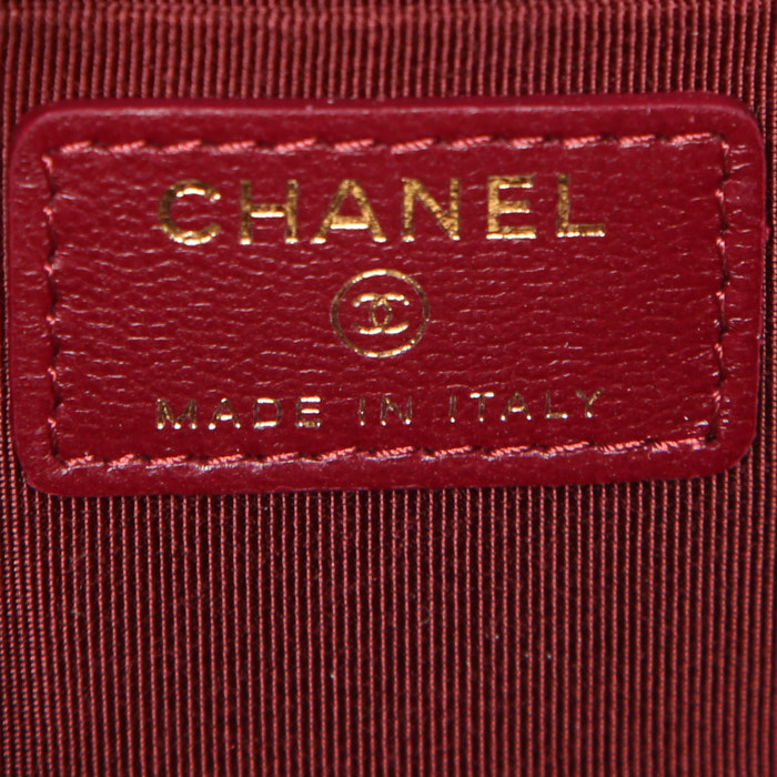 Chanel pouch in red velvet - Detail D3
