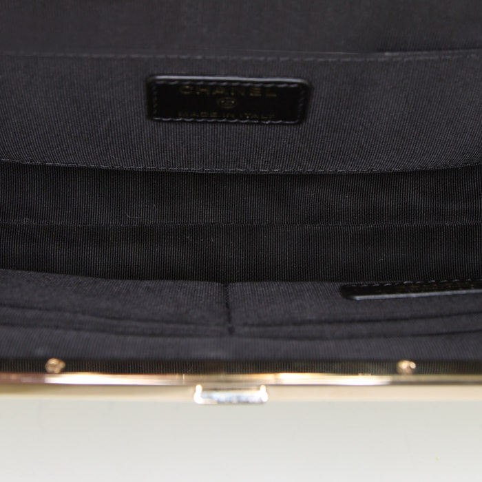 Chanel Mademoiselle clutch in black tweed - Detail D2