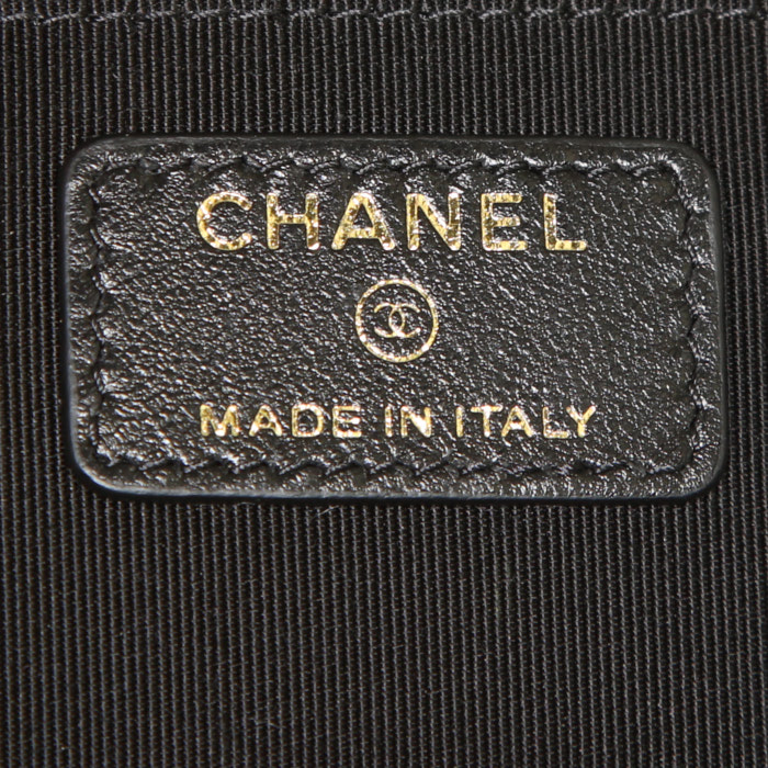 Chanel Mademoiselle clutch in black tweed - Detail D3