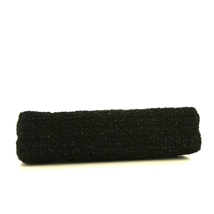 Chanel Mademoiselle clutch in black tweed - Detail D4