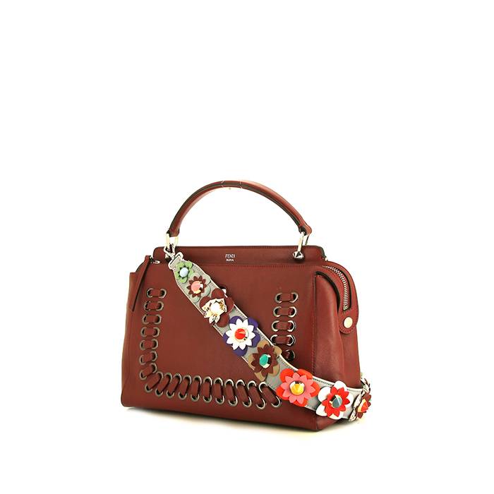 Fendi Dotcom handbag in red leather - 00pp