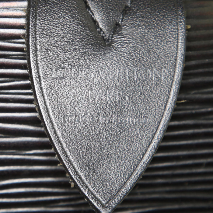 Borsa da viaggio Louis Vuitton Keepall 45 in pelle Epi nera - Detail D3