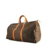 Sac de voyage Louis Vuitton Keepall 50 cm en toile monogram marron et cuir naturel - 00pp thumbnail