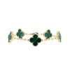 Van Cleef & Arpels Alhambra Vintage bracelet in yellow gold and malachite - 00pp thumbnail