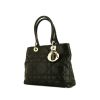 Dior Cannage handbag in black canvas cannage - 00pp thumbnail