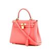 Hermes Kelly 25 cm handbag in pink Jaipur togo leather - 00pp thumbnail