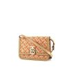 Burberry TB shoulder bag in beige, orange and pink monogram canvas and beige leather - 00pp thumbnail