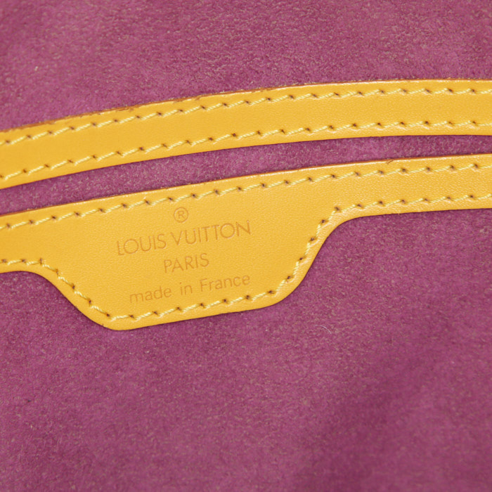 Sac à main Louis Vuitton Saint Jacques petit modèle en cuir épi jaune - Detail D3