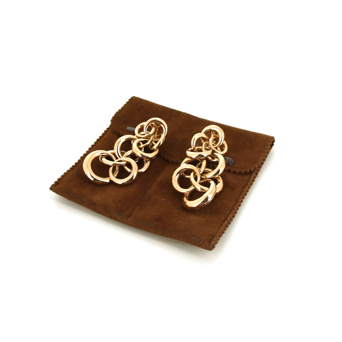 Paire de boucles d'oreilles De Grisogono Anelli en or rose - Detail D2
