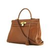 Hermes Kelly 35 cm handbag in gold Courchevel leather - 00pp thumbnail
