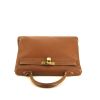 Hermes Kelly 35 cm handbag in gold Courchevel leather - 360 Front thumbnail