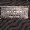 Bolso de mano Saint Laurent Moujik en cuero negro y ante marrón - Detail D4 thumbnail