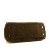 Bolso de mano Saint Laurent Moujik en cuero negro y ante marrón - Detail D5 thumbnail