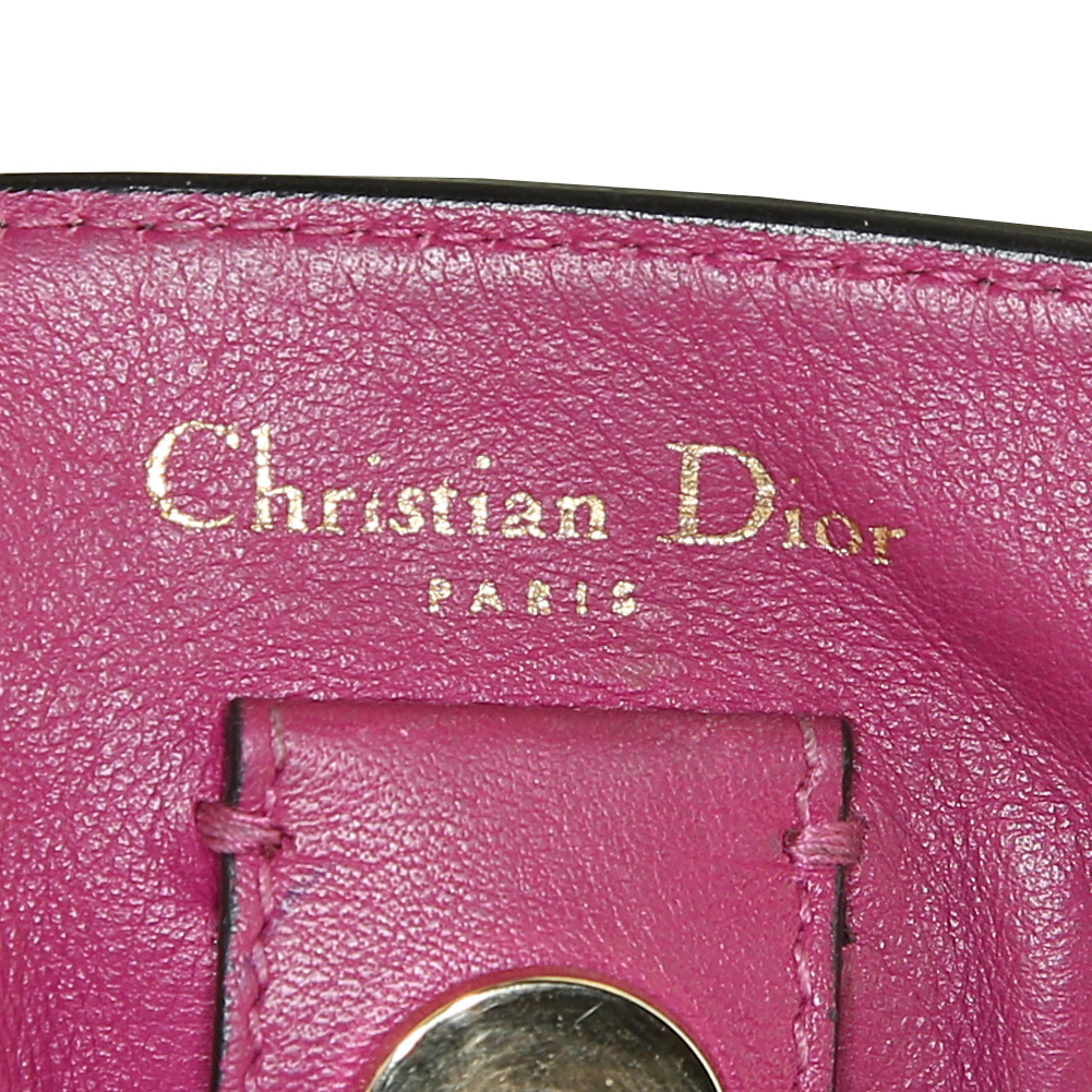 Dior Diorissimo large model shopping bag in black leather - Detail D4