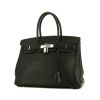 Hermes Birkin 30 cm handbag in black leather taurillon clémence - 00pp thumbnail
