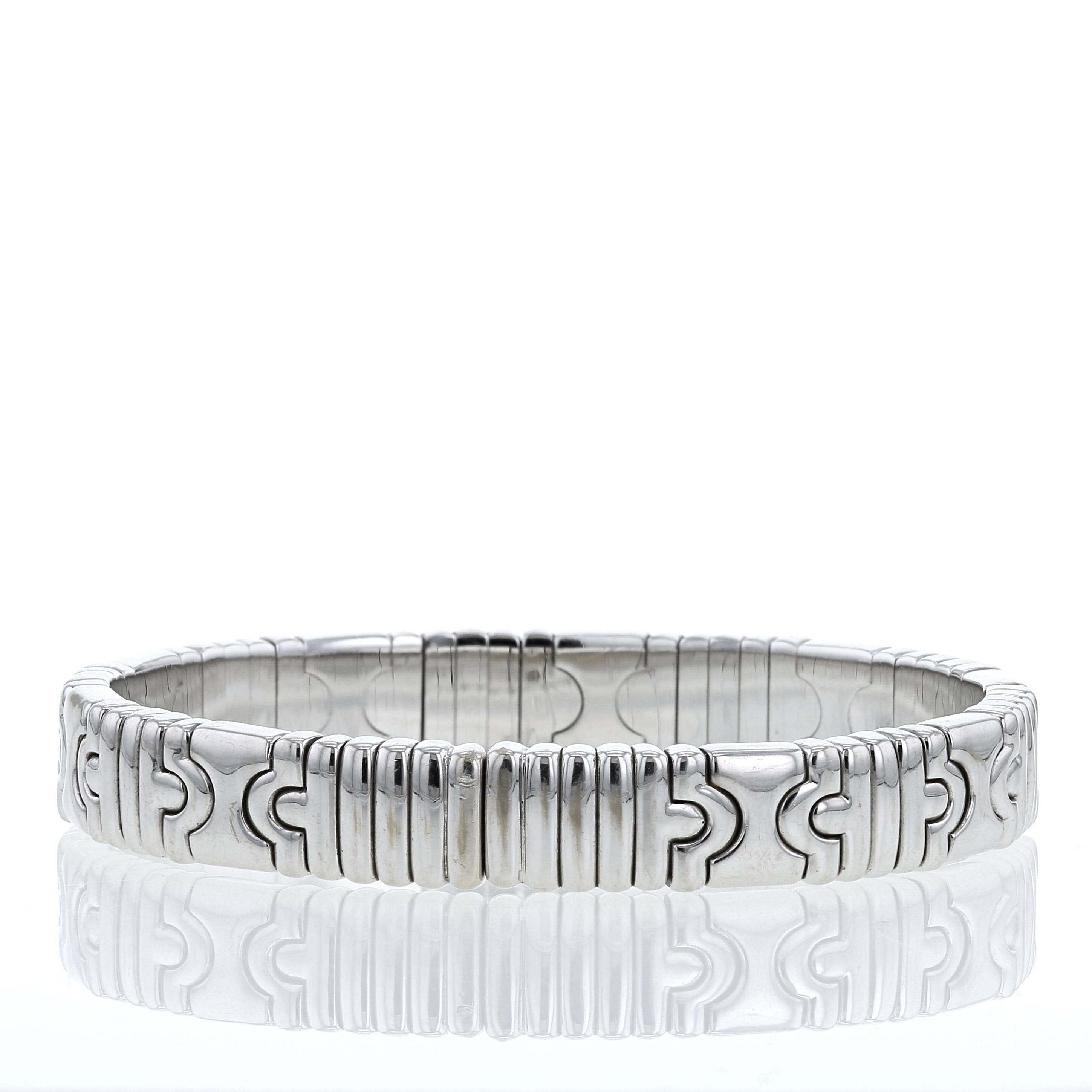 Bracelet semi-rigide Bulgari Parentesi en or blanc Bracelet semi-rigide Bulgari Parentesi en or blanc