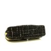 Chanel  Timeless Classic handbag  in black and cream color quilted tweed  and cream color leather - Detail D5 thumbnail