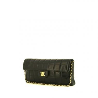 Chanel Baguette handbag/clutch in black leather