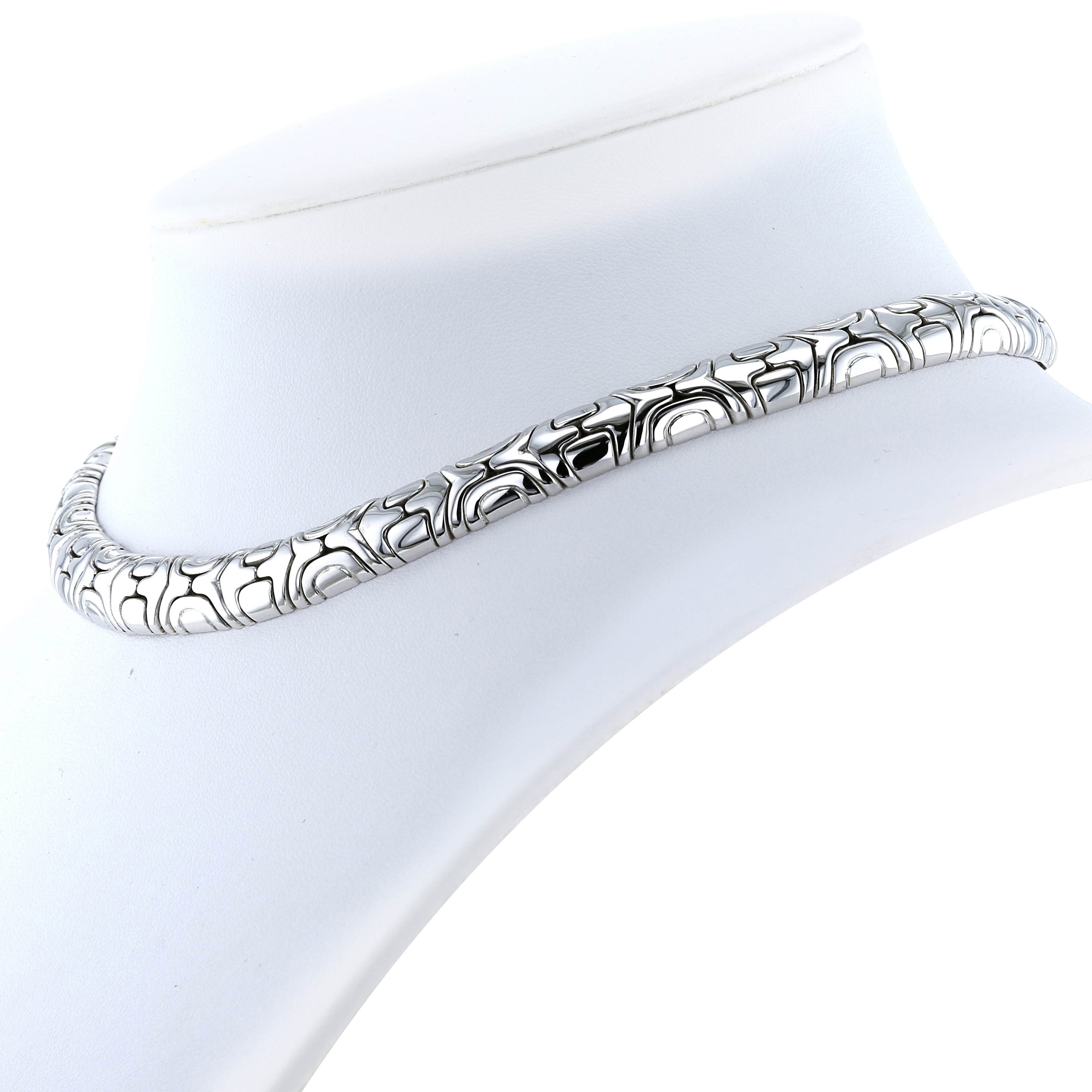 Bulgari Alveare necklace in white gold - Detail D2