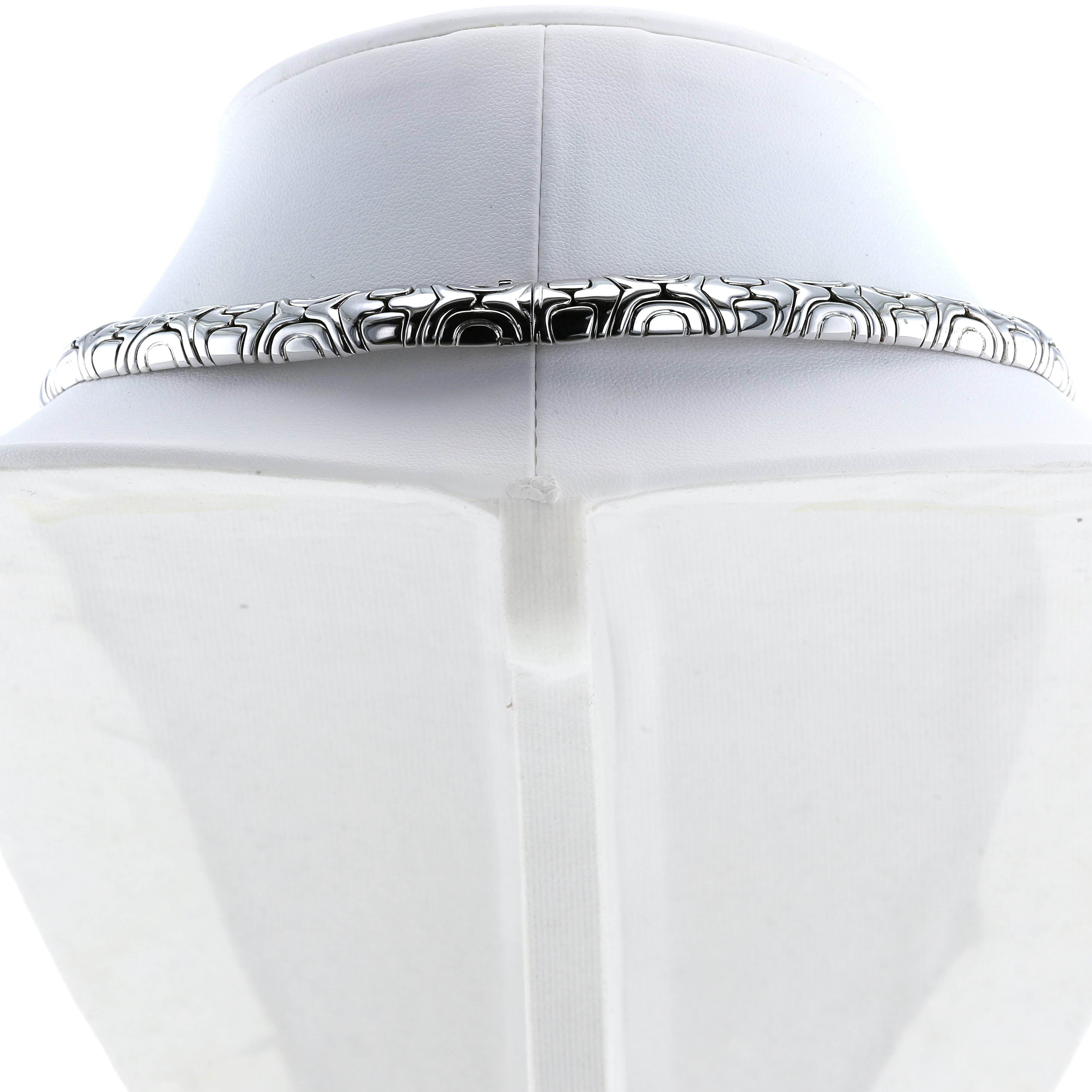 Collar Bulgari Alveare en oro blanco - Detail D3