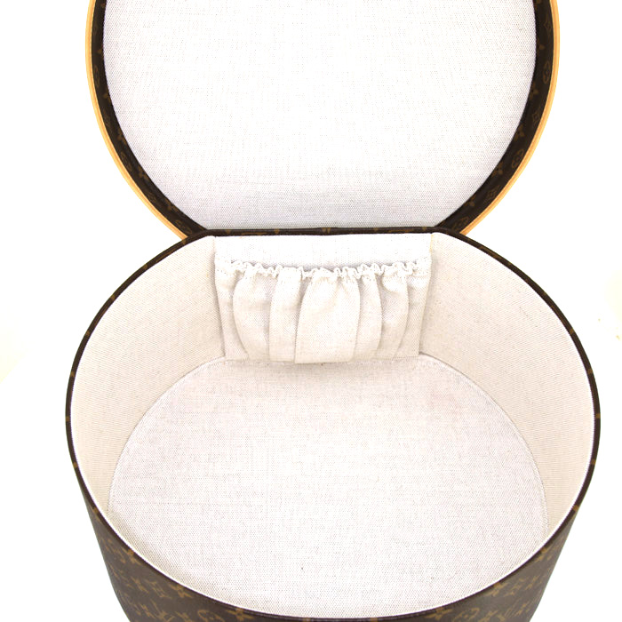 Louis Vuitton Boîte chapeau 40 hat box in monogram canvas and natural leather - Detail D2