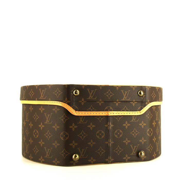 Cappelliera Louis Vuitton Boîte chapeau 40 in tela monogram e pelle naturale - Detail D4