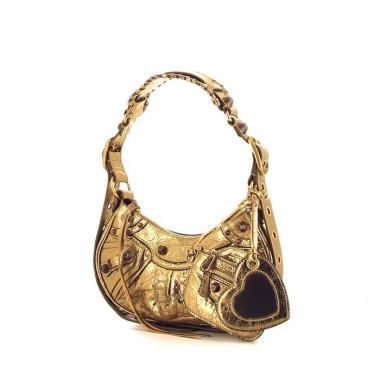 Balenciaga Cagole handbag in gold leather