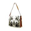 Burberry Grace handbag in white leather and brown leather - 00pp thumbnail