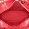 Sac à main Dior Lady Dior grand modèle en cuir cannage rouge - Detail D3 thumbnail