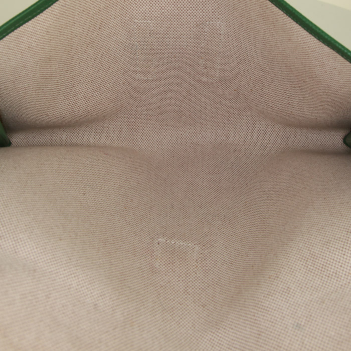 Hermes Jige pouch in green Courchevel leather - Detail D2