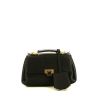 Balenciaga Dix mini shoulder bag in black leather - 360 thumbnail